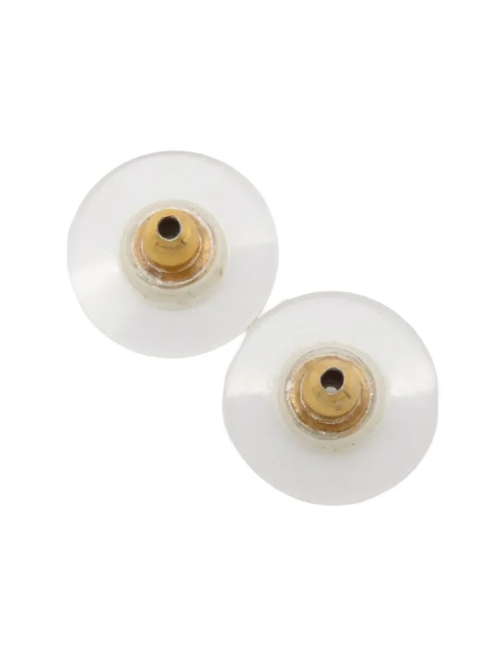 Chanel Earrings Gold Metal Pearl Rhinestone CC Logo